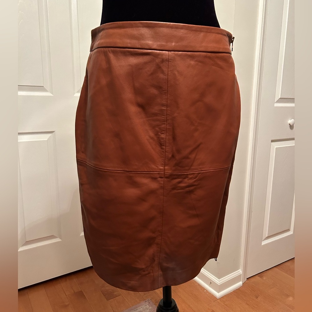 Trina Turk Leather Mini Skirt